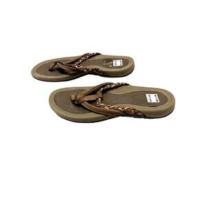 Hi-Tec Women’s Maui Thong Sandals Size 10 Brown Pink Braided Strap